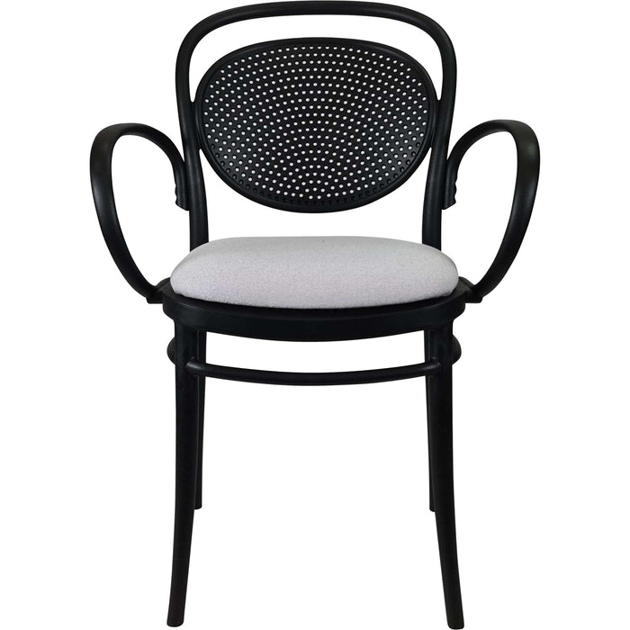 Siesta Marcel XL Arm Chair - Black with Light Grey Cushion