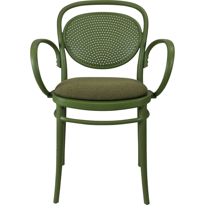 Siesta Marcel XL Arm Chair - Olive Green with Olive Green Fabric Cushion