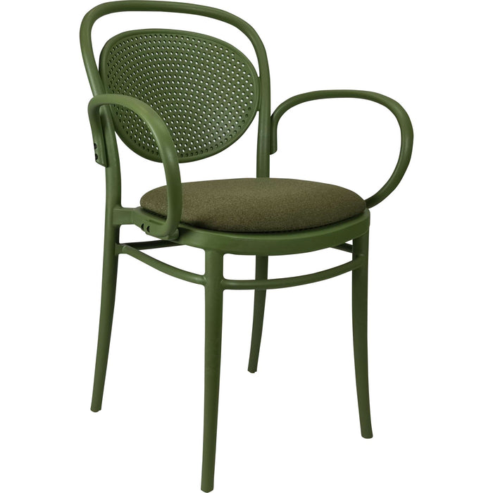 Siesta Marcel XL Arm Chair - Olive Green with Olive Green Fabric Cushion