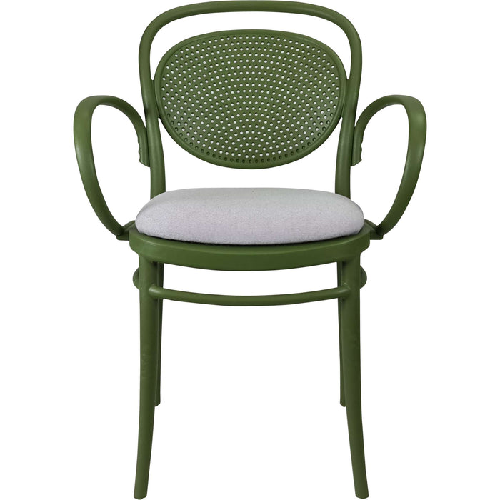 Siesta Marcel XL Arm Chair - Olive Green with Light Grey Cushion