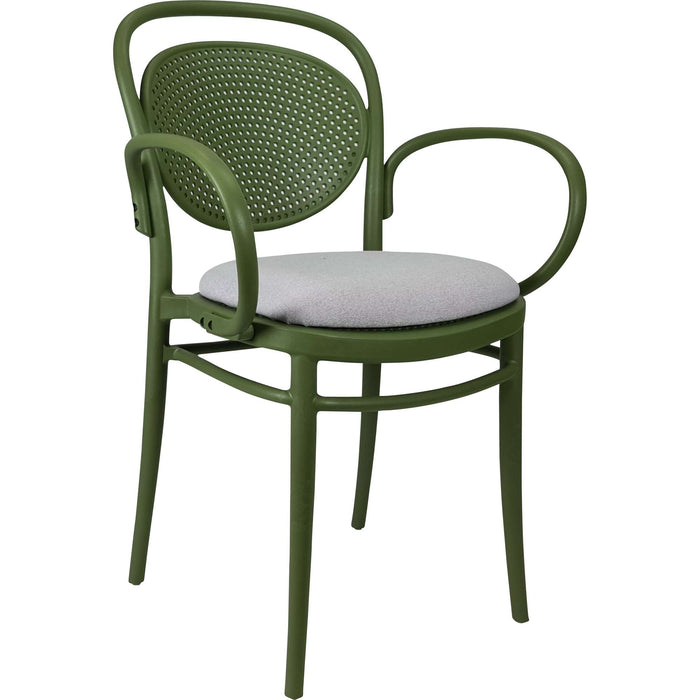 Siesta Marcel XL Arm Chair - Olive Green with Light Grey Cushion