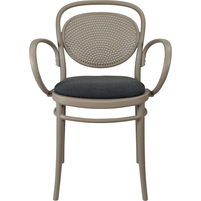 Siesta Marcel XL Arm Chair - Taupe with Anthracite Fabric Cushion