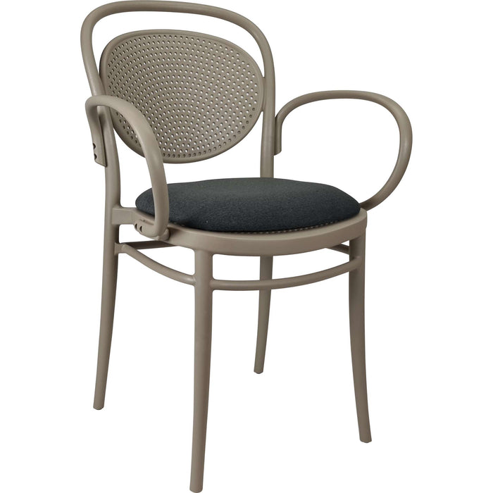 Siesta Marcel XL Arm Chair - Taupe with Anthracite Fabric Cushion