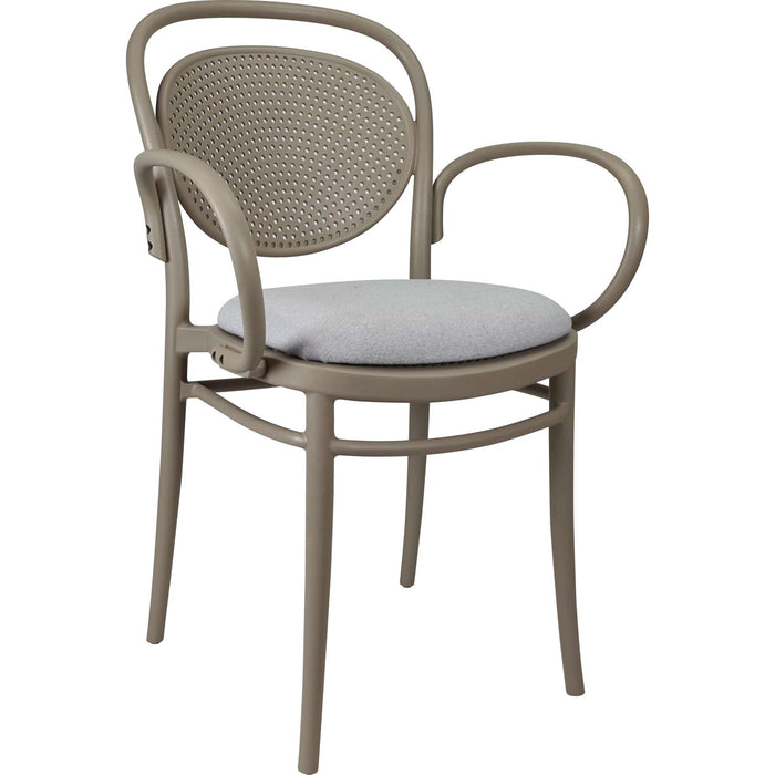 Siesta Marcel XL Arm Chair - Taupe with Light Grey Cushion