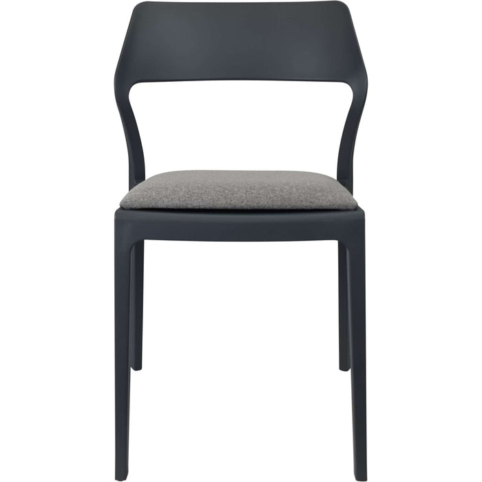 Siesta Snow Chair - Anthracite with Taupe Fabric Cushion