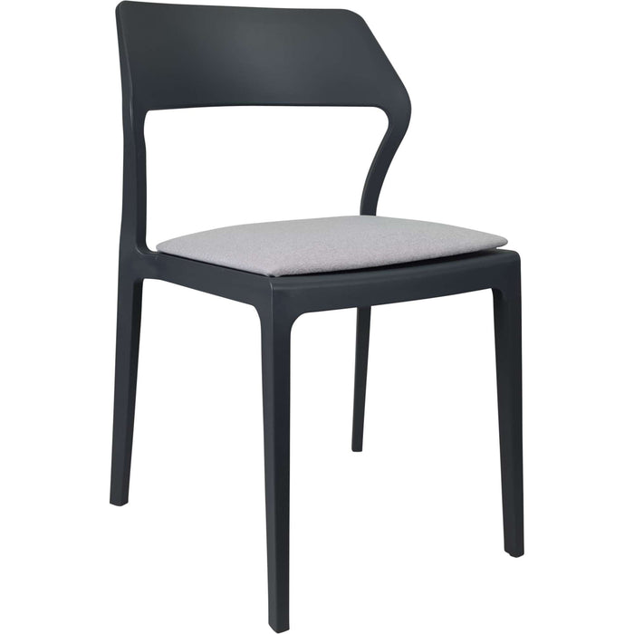 Siesta Snow Chair - Anthracite with Light Grey Fabric Cushion