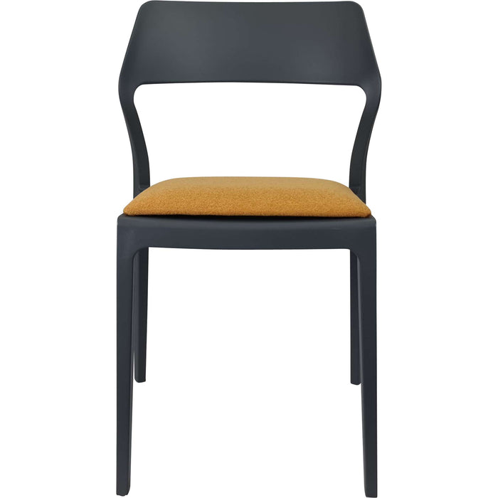 Siesta Snow Chair - Anthracite with Orange Fabric Cushion