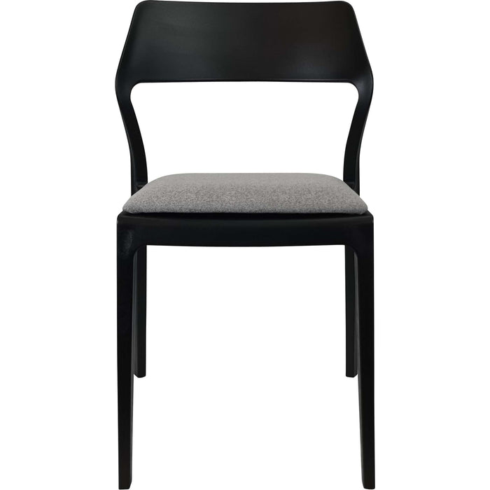 Siesta Snow Chair - Black with Taupe Fabric Cushion