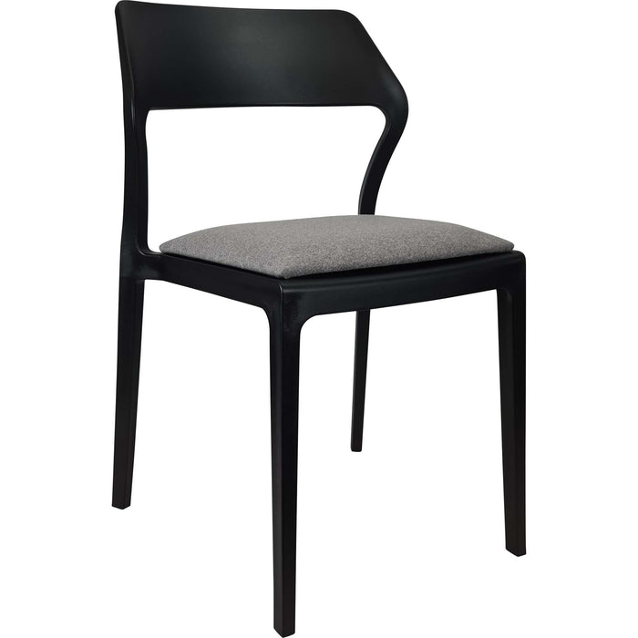 Siesta Snow Chair - Black with Taupe Fabric Cushion