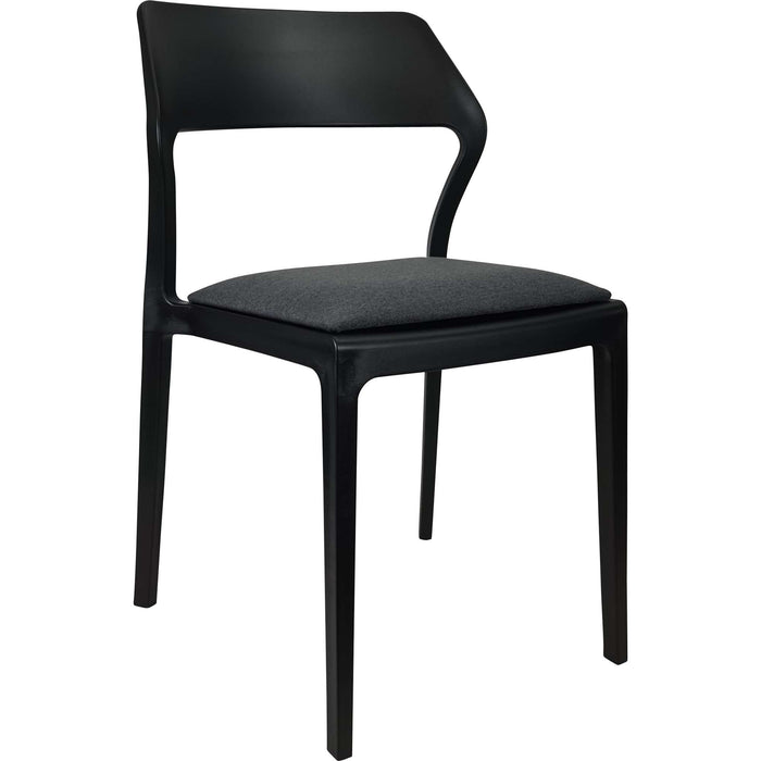 Siesta Snow Chair - Black with Anthracite Fabric Cushion