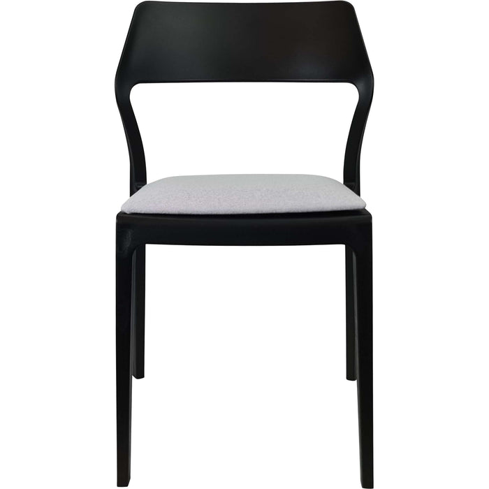 Siesta Snow Chair - Black with Light Grey Fabric Cushion