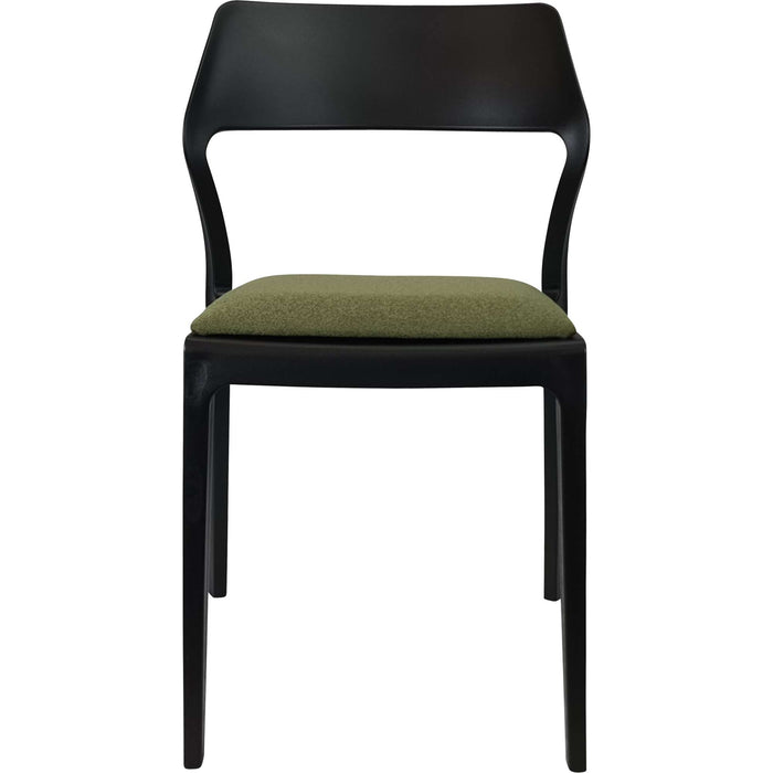 Siesta Snow Chair - Black with Olive Green Fabric Cushion
