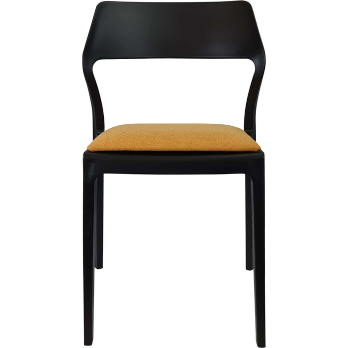 Siesta Snow Chair - Black with Orange Fabric Cushion
