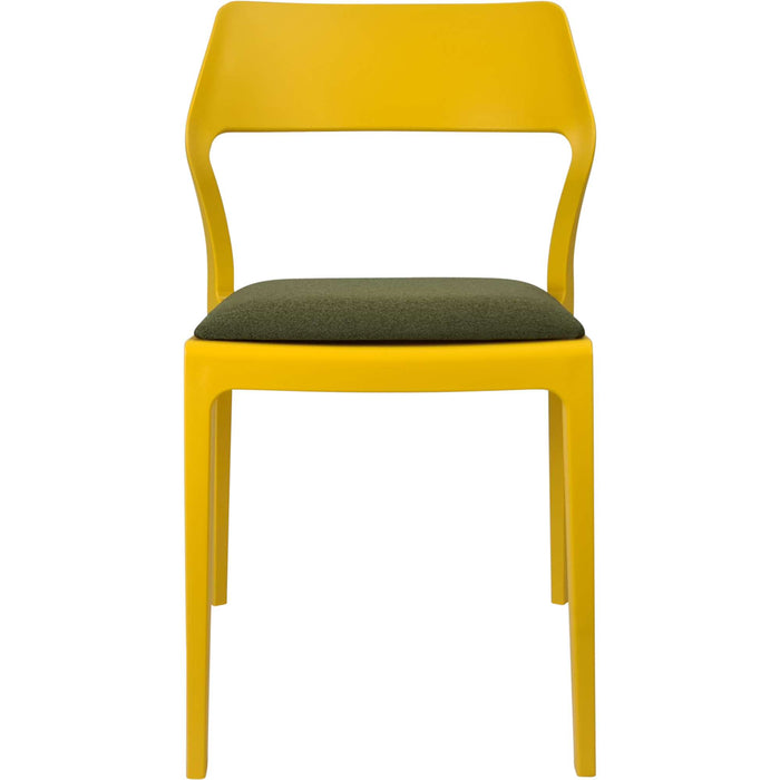 Siesta Snow Chair - Mango with Olive Green Fabric Cushion