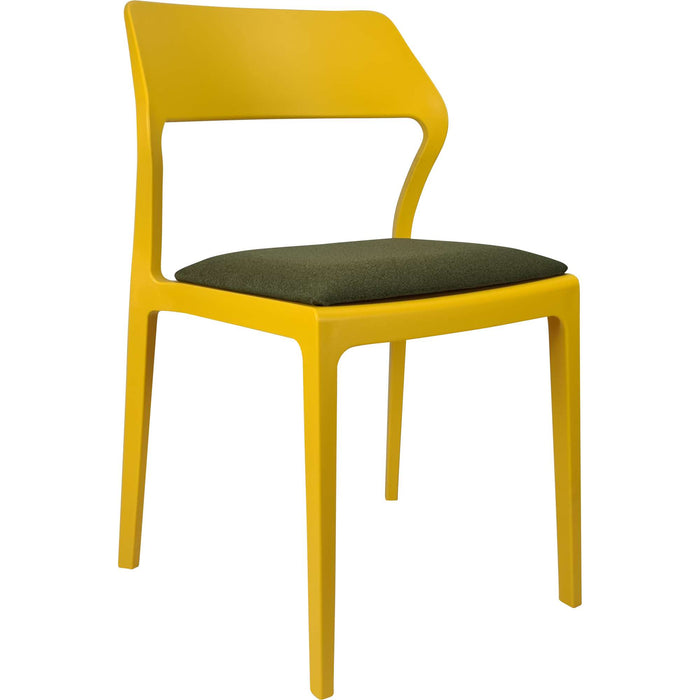 Siesta Snow Chair - Mango with Olive Green Fabric Cushion