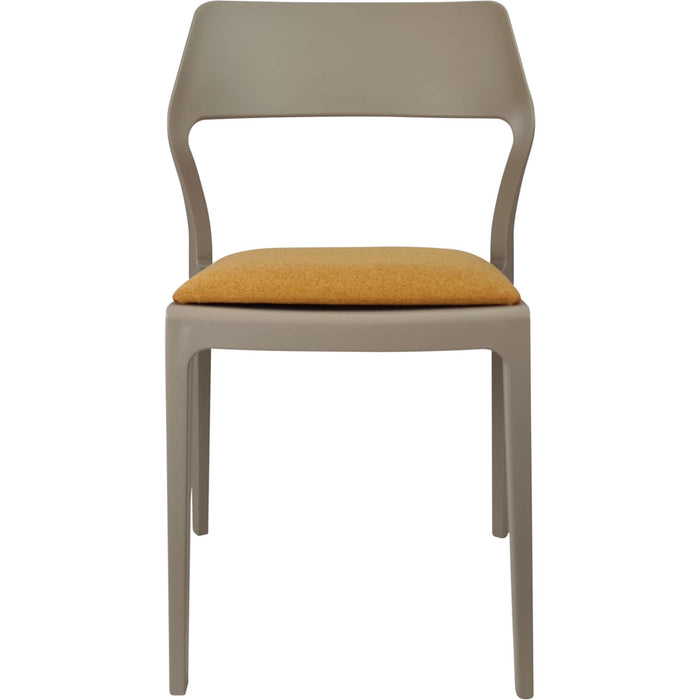 Siesta Snow Chair - Taupe with Orange Fabric Cushion