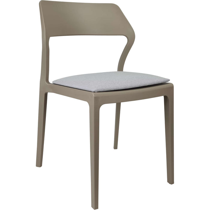 Siesta Snow Chair - Taupe with Light Grey Fabric Cushion