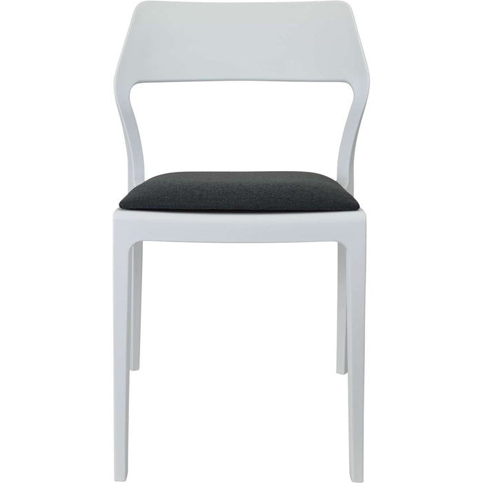 Siesta Snow Chair - White with Anthracite Fabric Cushion