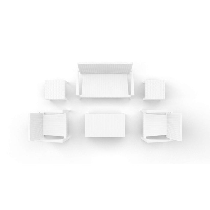 Siesta Miami (Tequila) Lounge Set - White - No cushions