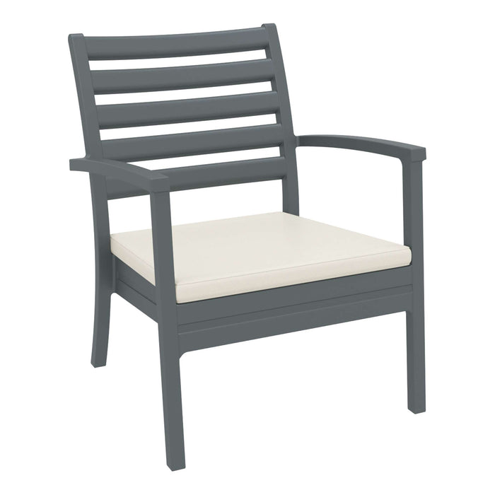 Siesta Artemis XL Arm Chair - Anthracite with Beige Seat Cushion