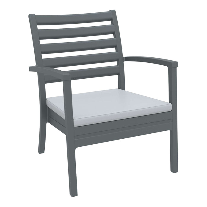 Siesta Artemis XL Arm Chair - Anthracite with Light Grey Seat Cushion