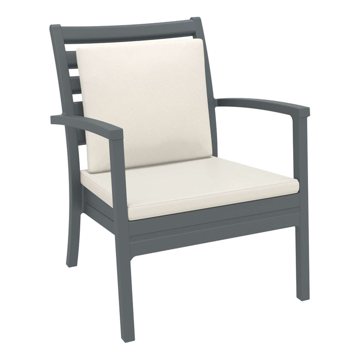Siesta Artemis XL Arm Chair - Anthracite with Beige Seat and Back Cushion