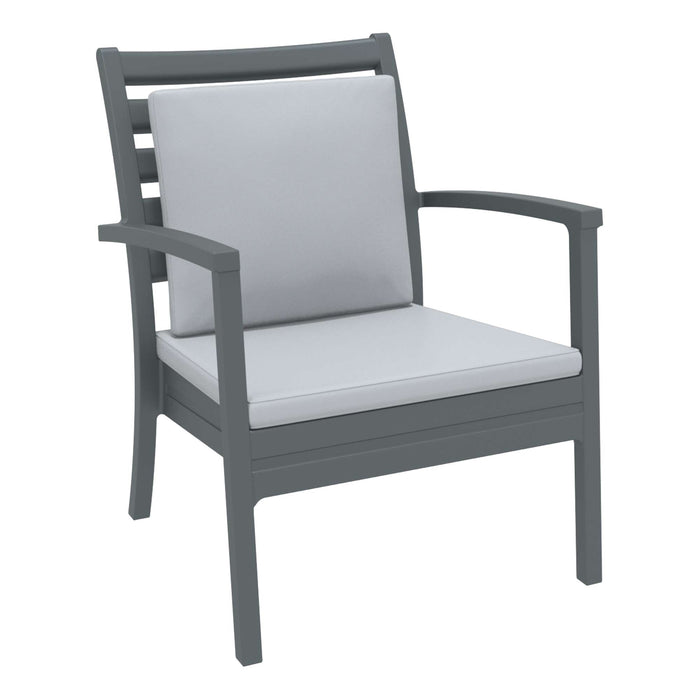 Siesta Artemis XL Arm Chair - Anthracite with Light Grey Seat and Back Cushion