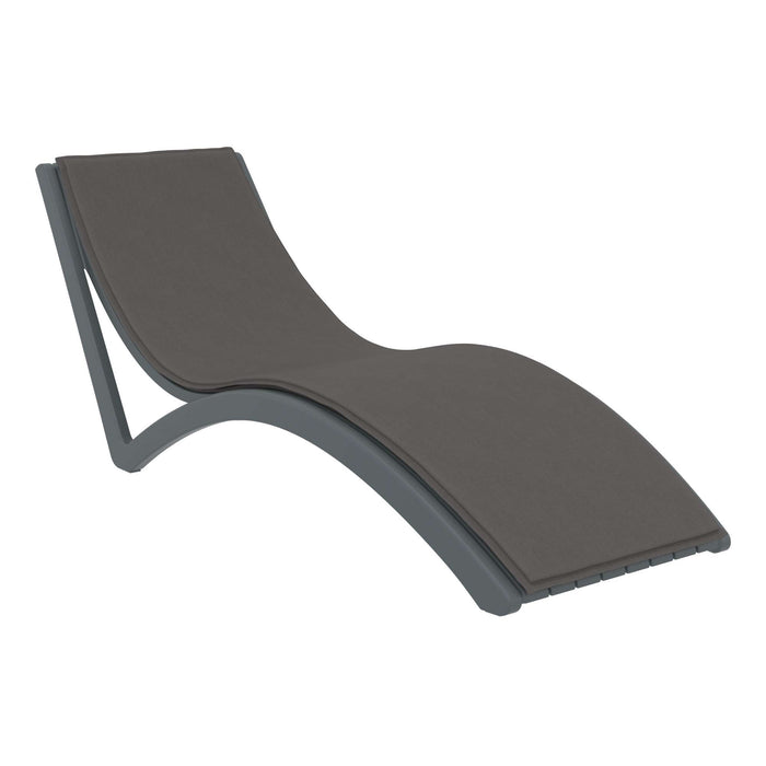 Siesta Slim Sun Lounger - Anthracite with Dark Grey Cushion