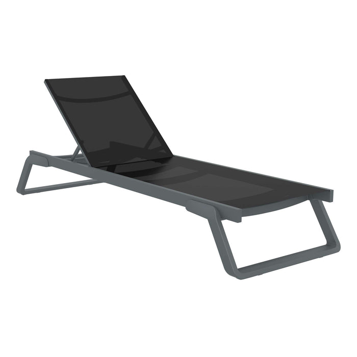 Siesta Tropic Sun Lounger Dark Grey & Black