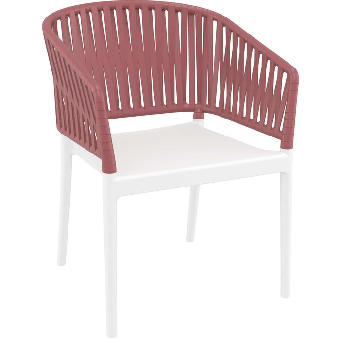Siesta Portofino Armchair - White/Marsala