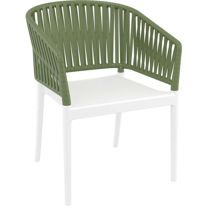 Siesta Portofino Armchair - White/Olive Green