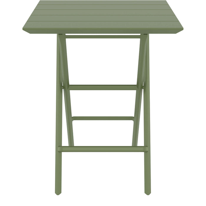 Siesta Helen Folding Table 60 Square - Olive Green