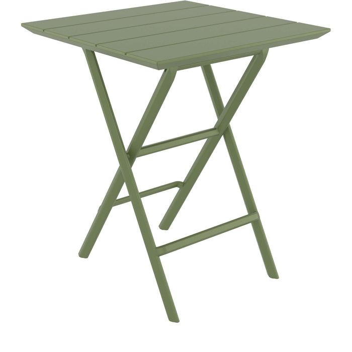 Siesta Helen Folding Table 60 Square - Olive Green