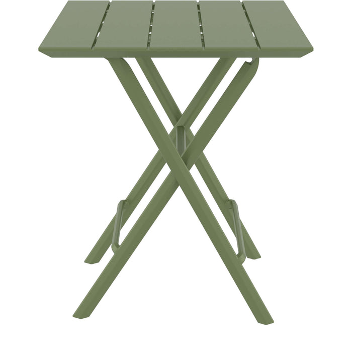 Siesta Helen Folding Table 60 Square - Olive Green