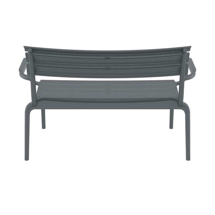 Siesta Paris 2 Seat Bench Seat - Dark Grey