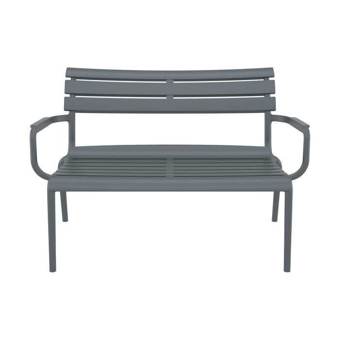 Siesta Paris 2 Seat Bench Seat - Dark Grey