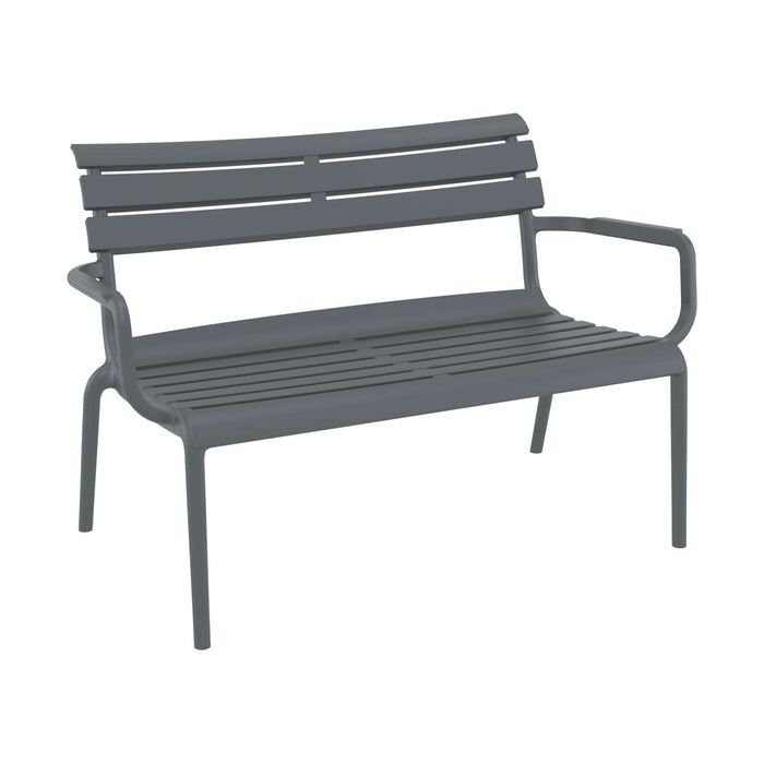 Siesta Paris 2 Seat Bench Seat - Dark Grey