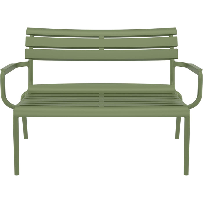 Siesta Paris 2 Seat Bench Seat - Olive Green