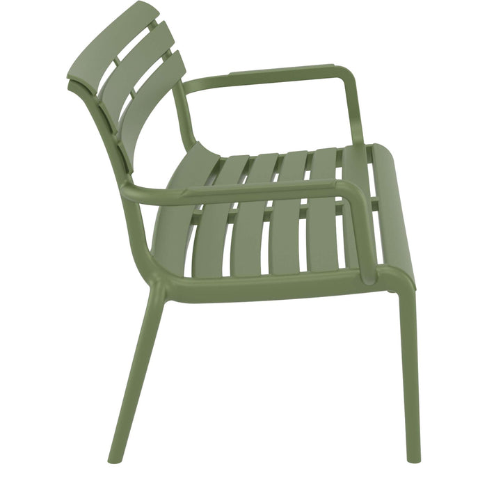Siesta Paris 2 Seat Bench Seat - Olive Green