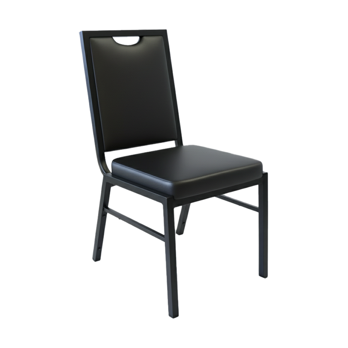 Square Back Function Chair - Black Vinyl