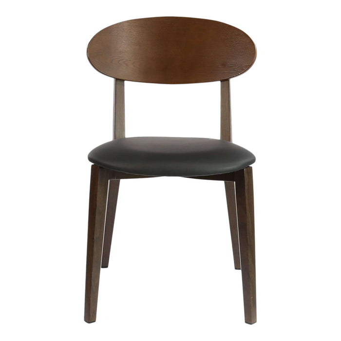 Durafurn Atlanta Chair - Narrow Ply Backrest - Wenge Frame/Black Vinyl Seat & Ply Backrest
