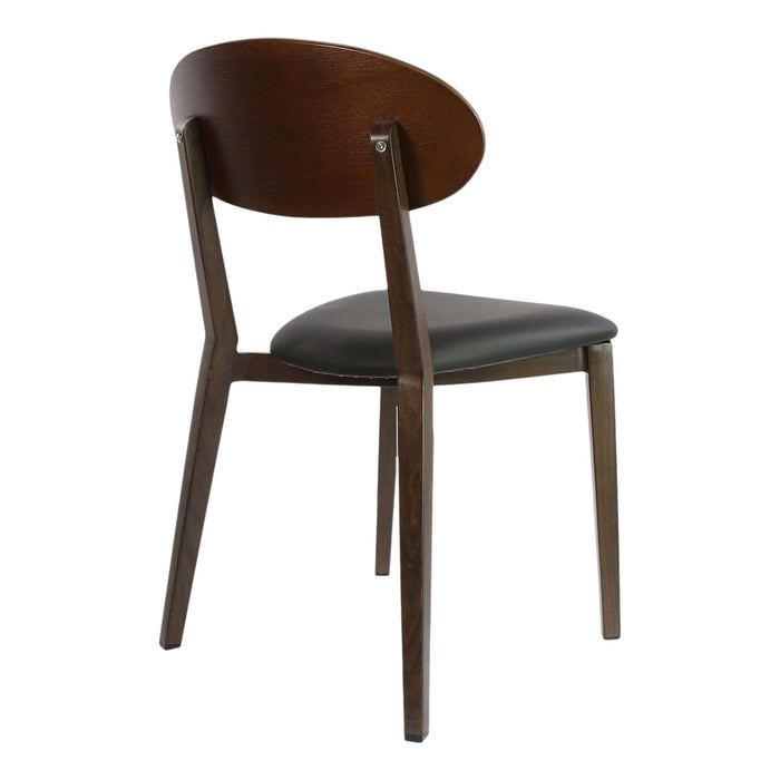 Durafurn Atlanta Chair - Narrow Ply Backrest - Wenge Frame/Black Vinyl Seat & Ply Backrest