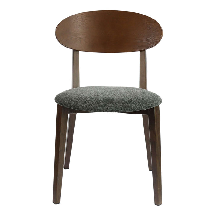 Durafurn Atlanta Chair - Narrow Ply Backrest - Wenge Frame/Dark Grey Fabric Seat & Ply Backrest