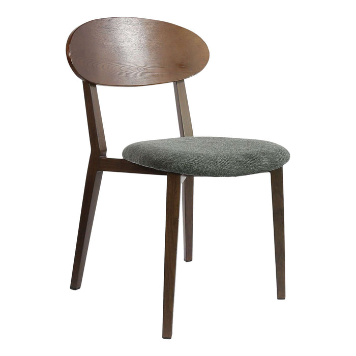 Durafurn Atlanta Chair - Narrow Ply Backrest - Wenge Frame/Dark Grey Fabric Seat & Ply Backrest