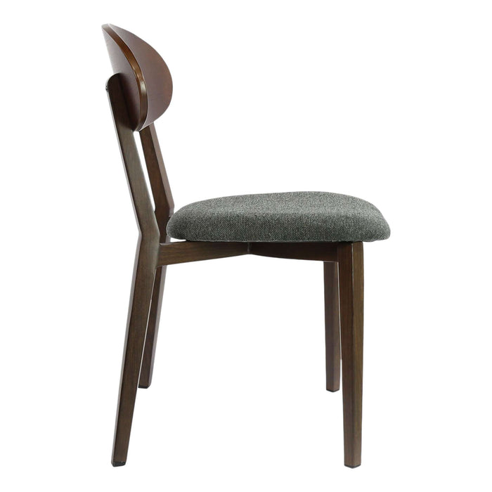 Durafurn Atlanta Chair - Narrow Ply Backrest - Wenge Frame/Dark Grey Fabric Seat & Ply Backrest