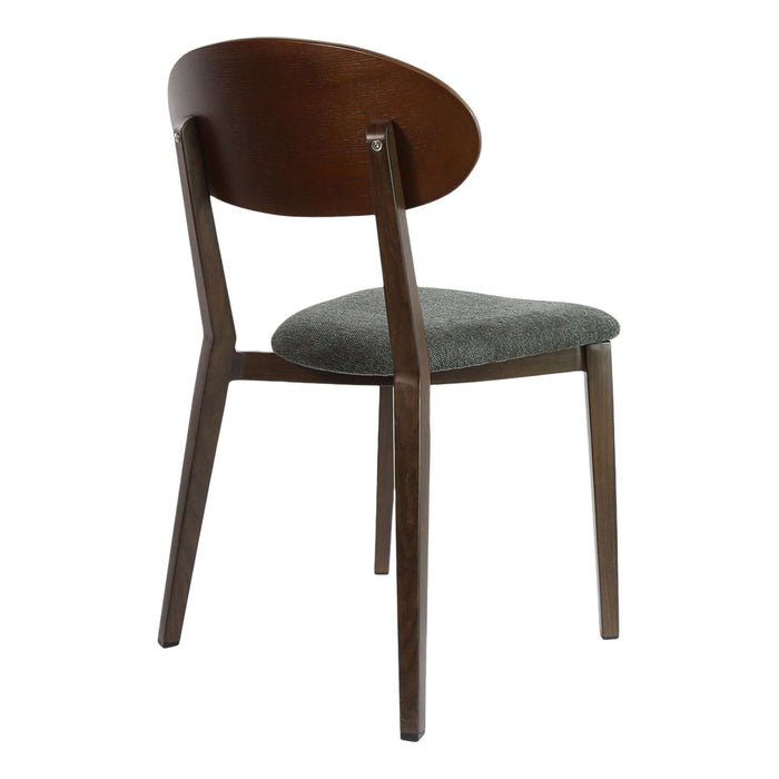 Durafurn Atlanta Chair - Narrow Ply Backrest - Wenge Frame/Dark Grey Fabric Seat & Ply Backrest