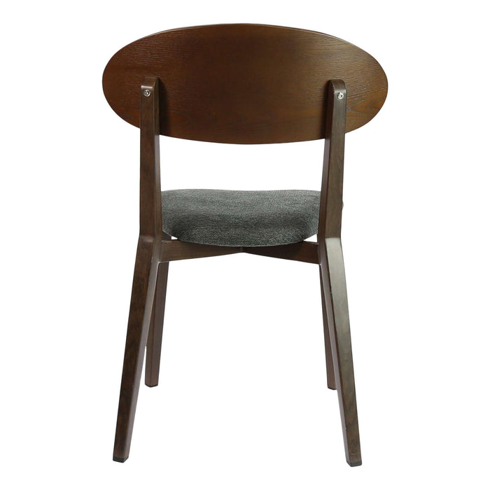 Durafurn Atlanta Chair - Narrow Ply Backrest - Wenge Frame/Dark Grey Fabric Seat & Ply Backrest