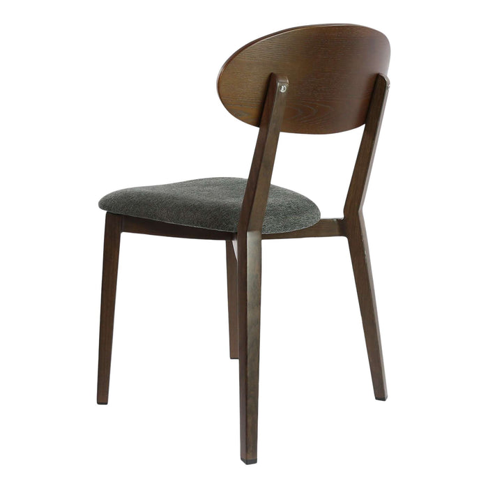 Durafurn Atlanta Chair - Narrow Ply Backrest - Wenge Frame/Dark Grey Fabric Seat & Ply Backrest