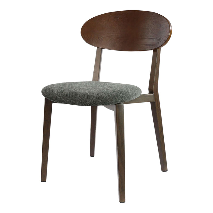 Durafurn Atlanta Chair - Narrow Ply Backrest - Wenge Frame/Dark Grey Fabric Seat & Ply Backrest