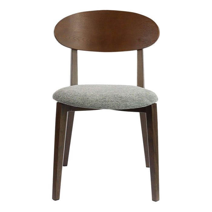 Durafurn Atlanta Chair - Narrow Ply Backrest - Wenge Frame/ Grey Fabric Seat & Ply Backrest